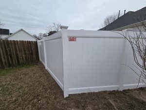 Curbside View Of This Beautiful Vinyl Privacy Fence Project!