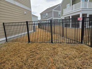 Single Gate And 4 Ft. Tall Aluminum Fence (belhaven Style)! The Crew Finished This Job In Less Than Half A Day!
